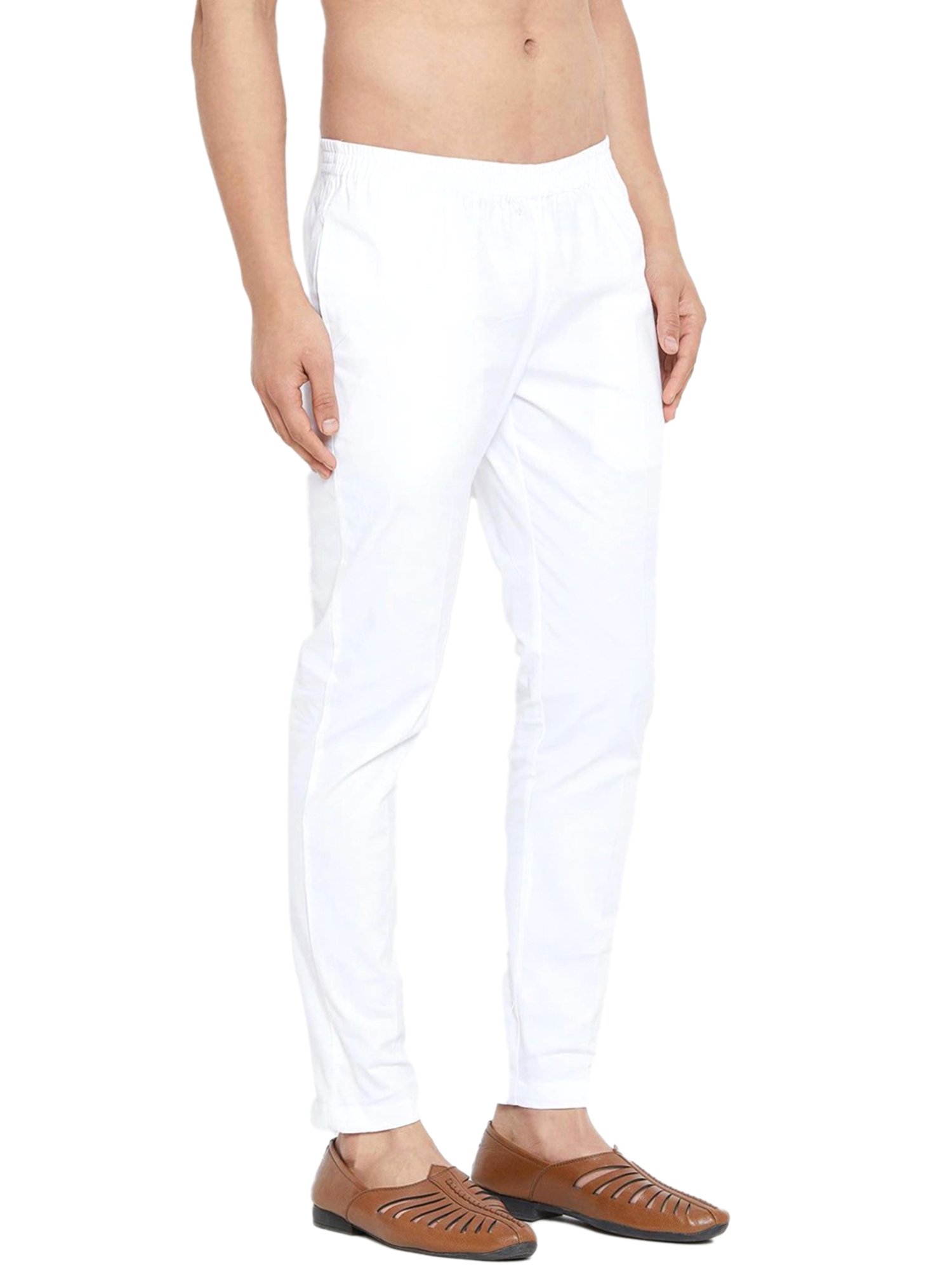 See Designs White & Black Cotton Regular Fit Pyjamas