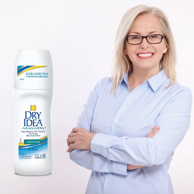 Dry Idea Roll-On Unscented Antiperspirant & Deodorant - 3.25oz/2pk