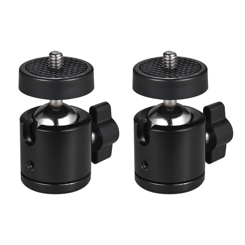 2pcs 360 Degree Rotating Swivel Mini Tripod Ball Head with 1/4" Screw Thread Base Mount for DLSR Camera