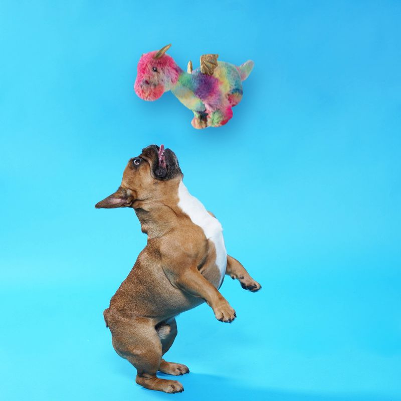 PetShop by Fringe Studio Rainbow Dragon Dog Toy - Gold
