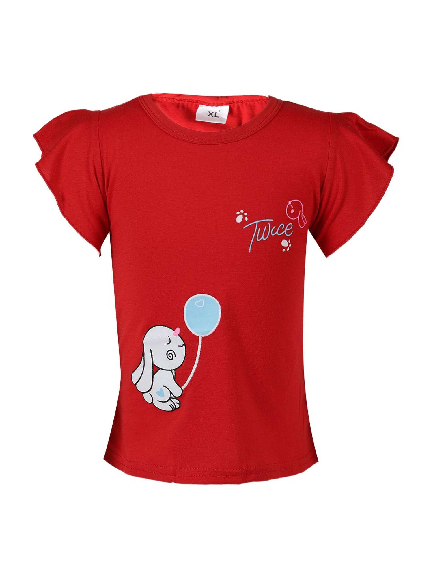 Passion Petals Kids Red Cotton Printed Top