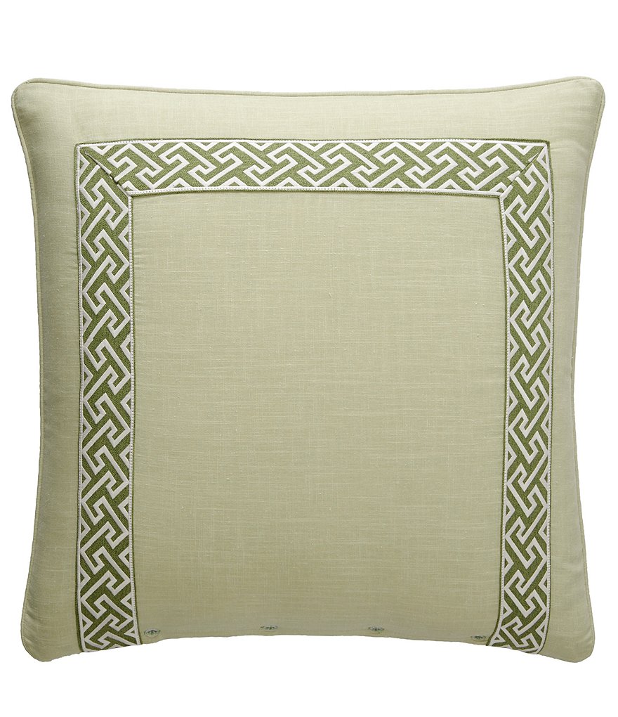 Rose Tree Gwyneth Greek Key Embroidered Euro Sham