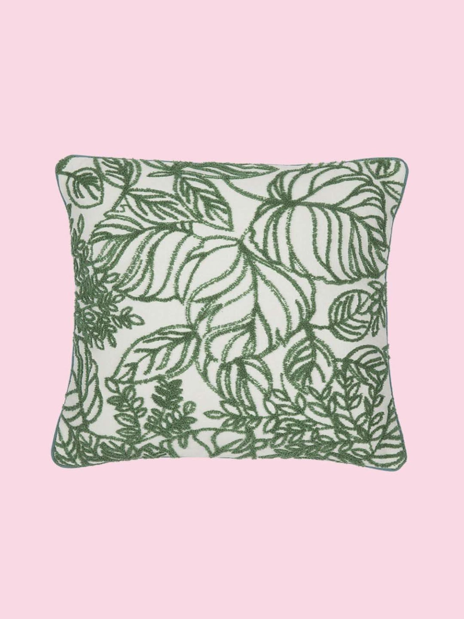 Living Scapes by Pantaloons Green Cotton Cushion Cover