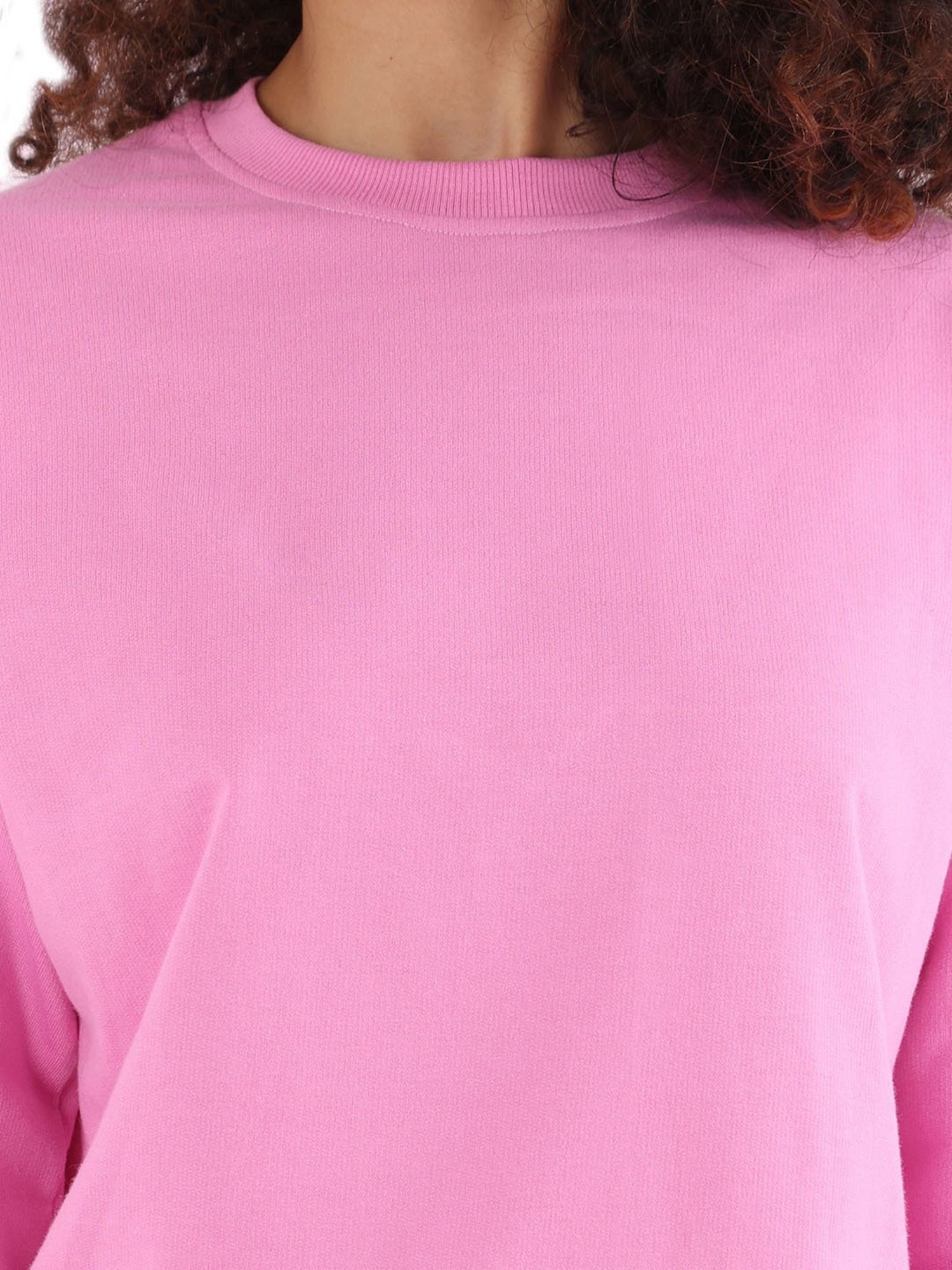 Nite Flite Pink Cotton Crop Sweatshirt With Shorts