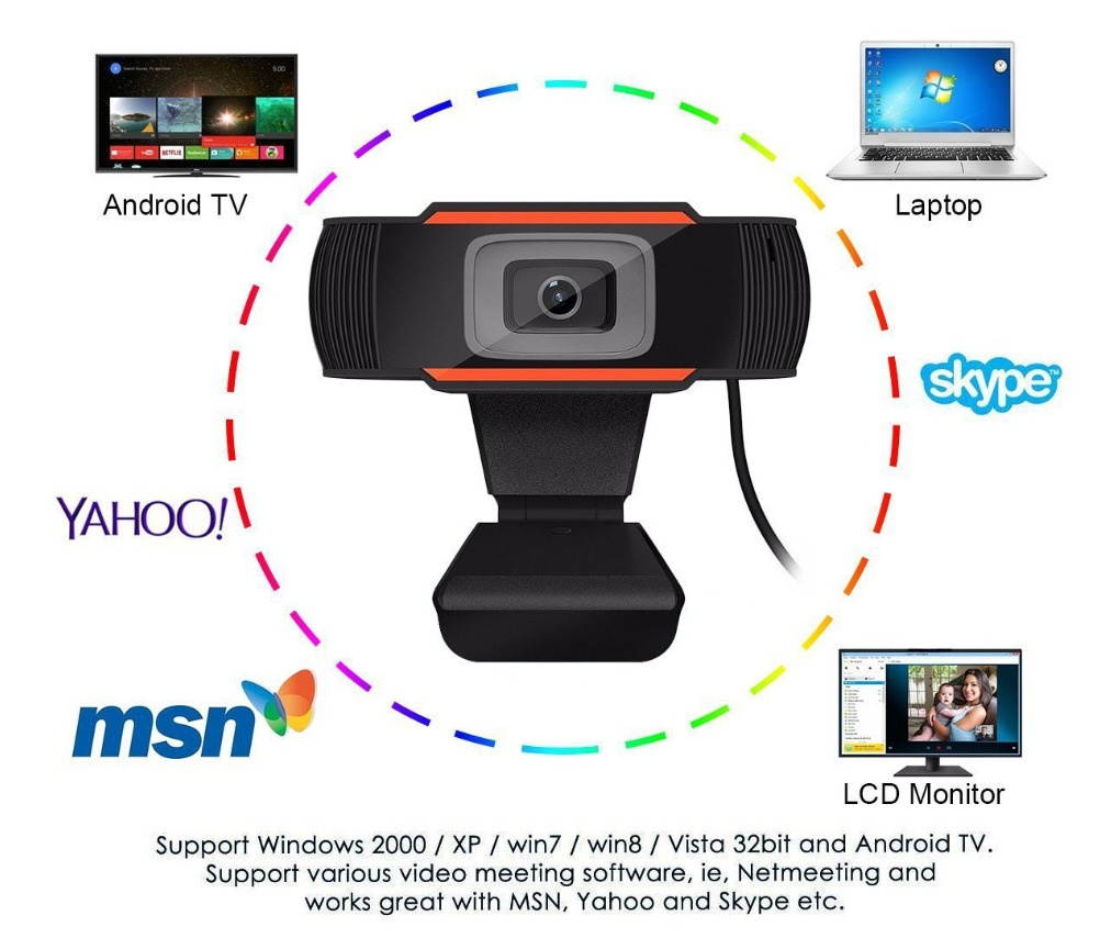 Upgraded Webcam Auto Focusing Web Camera Cam with Microphone For PC Laptop 1080p