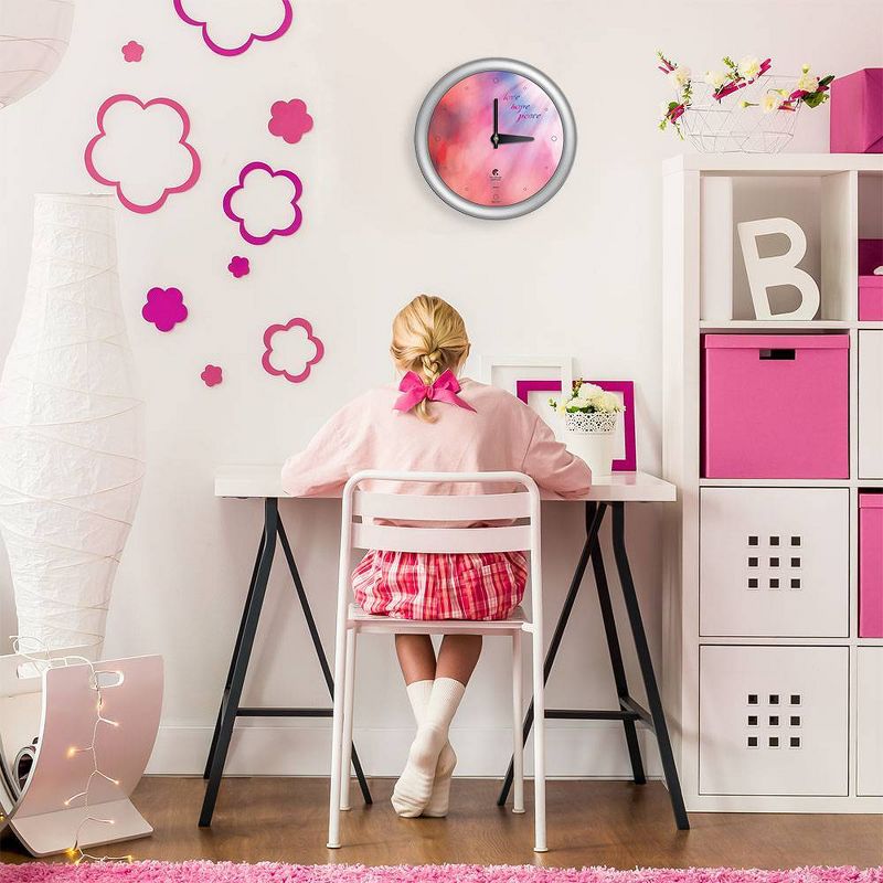 20" Metal Cut Out Roman Numeral Wall Clock Black - Patton Wall Decor