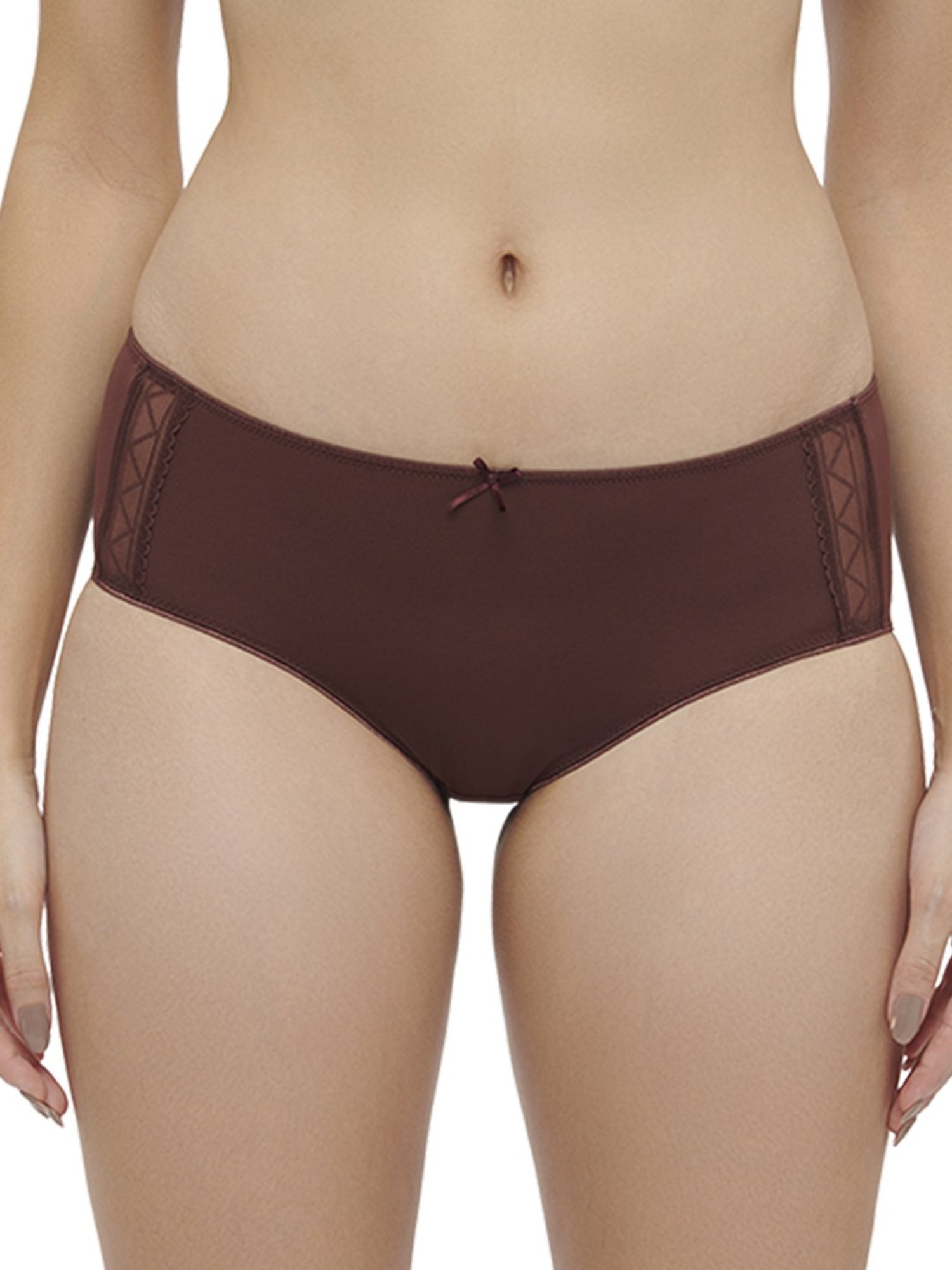 Triumph Brown Lace Work Hipster Panty