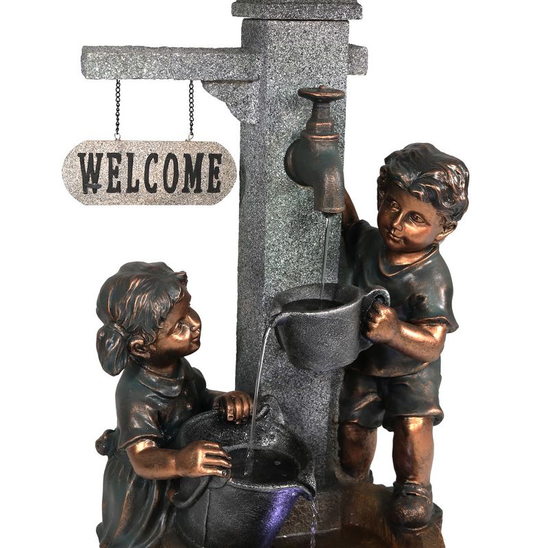 Ceramic Cascading Vines Garden Fountain - Acorn Hollow