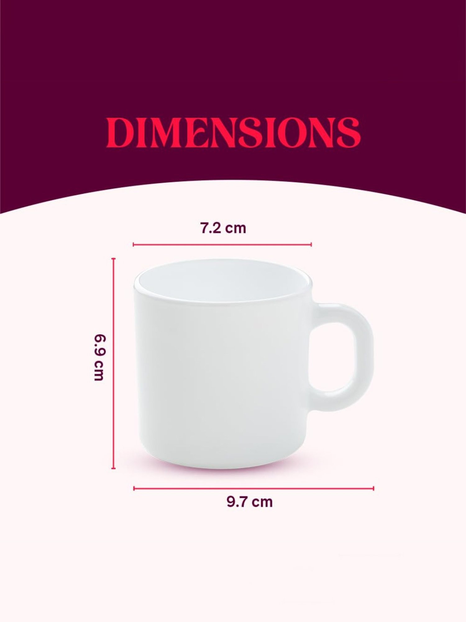 Larah by Borosil Multicolor Ceramic Tea & Coffee Mug - Set fo 6 180ml