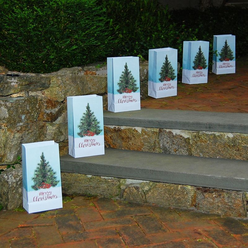 24ct Paper Luminaria Bags "Christmas Tree" - LumaBase
