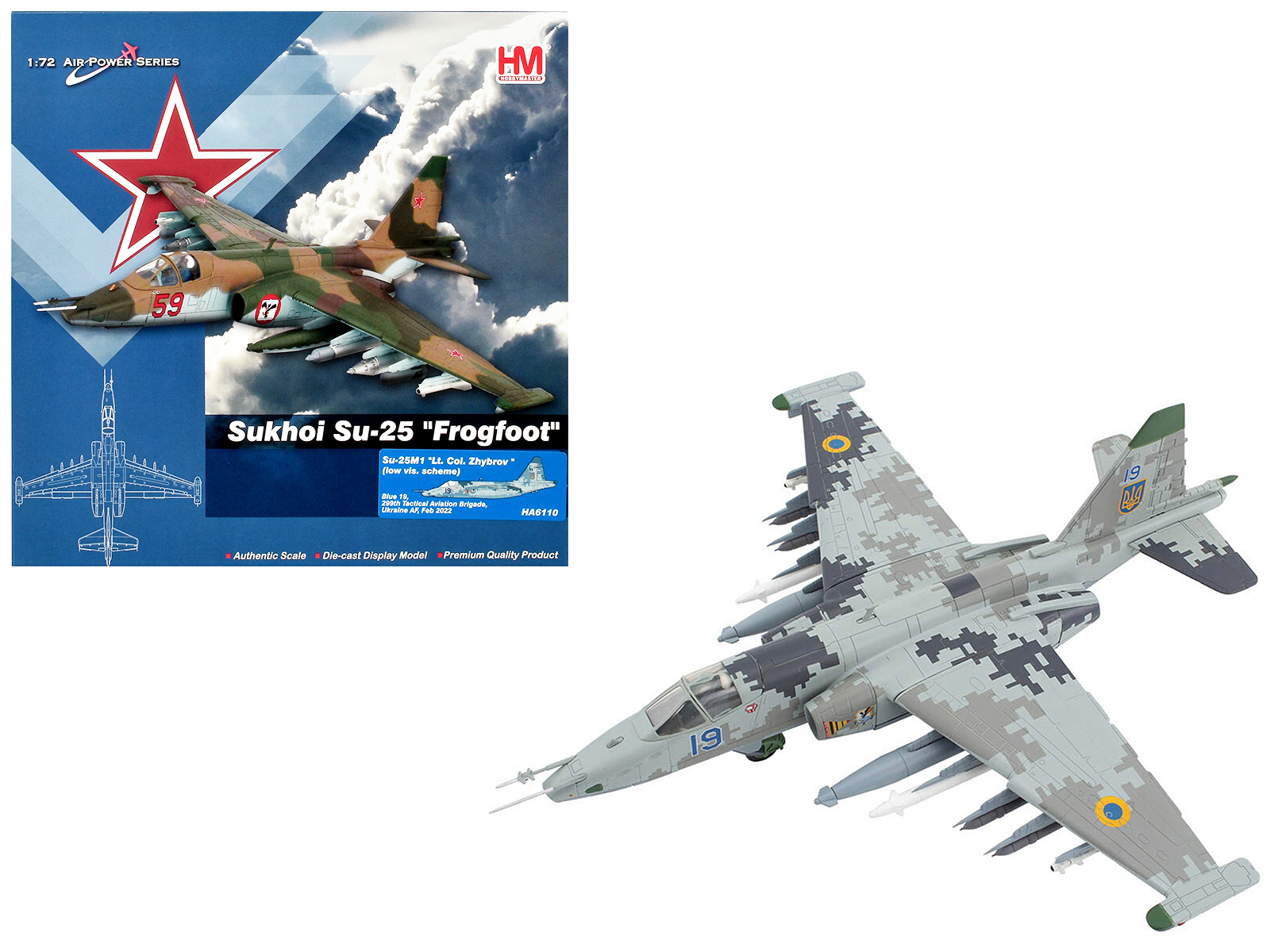 Sukhoi Su-24M Fencer-D Bomber Aircraft "Ukraine War" (2023) Ukrainian Air Force 1/72 Diecast Model by JC Wings