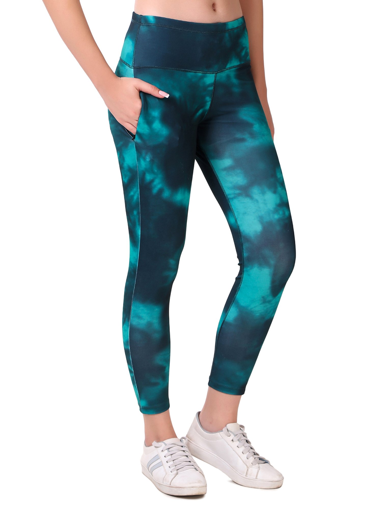 Vector X Green Slim Fit High Rise Tights