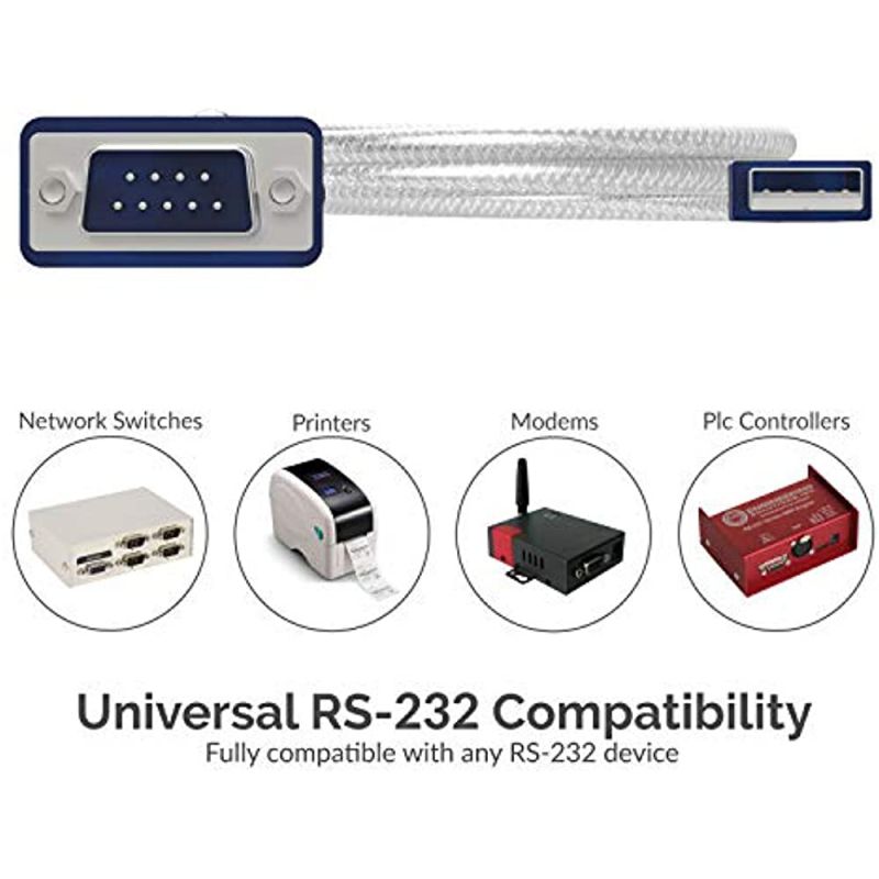 Com Port Ribbon Serial Cable Connector 9 Pin Female to RS232 Serial DB9 Pin Bracket with Cable Motherboard RS232 DB9 Pin