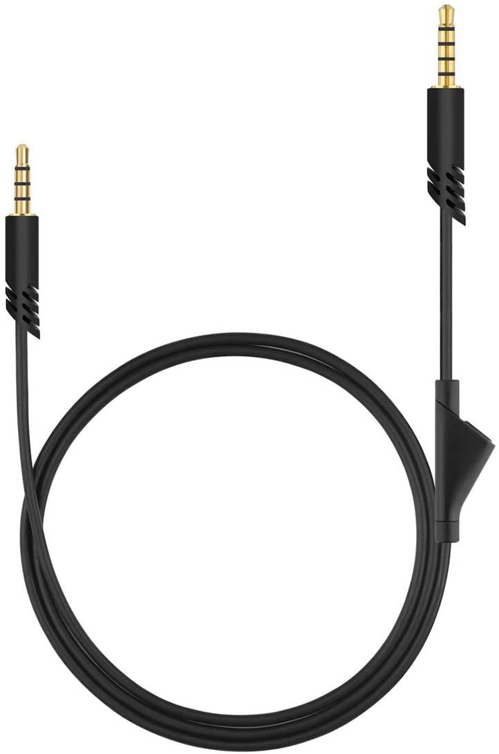 Geekria Audio Cable with Mic Compatible with ASTRO Gaming A10, A30, A40 Headphones Cable, 3.5mm AUX Replacement Stereo Cord with Inline Microphone and Volume Control (Black 6.5FT)