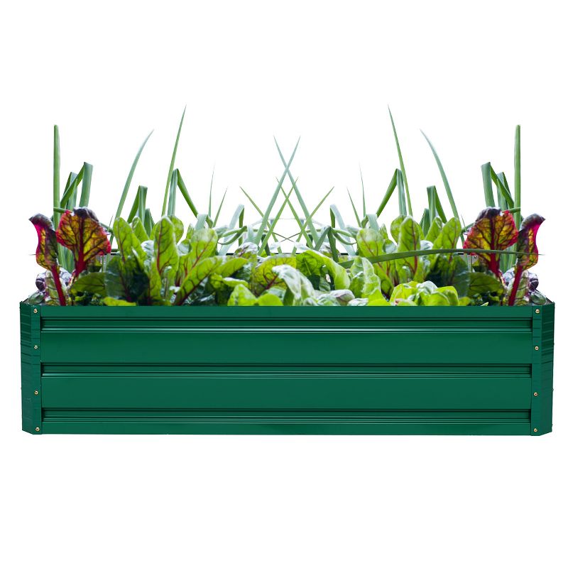 Costway 47"x35.5" Patio Raised Garden Bed Vegetable Flower Plant Dark Green New