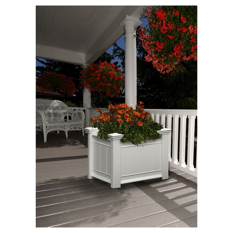 Barcelona Rectangular Planter Box - White - Vita