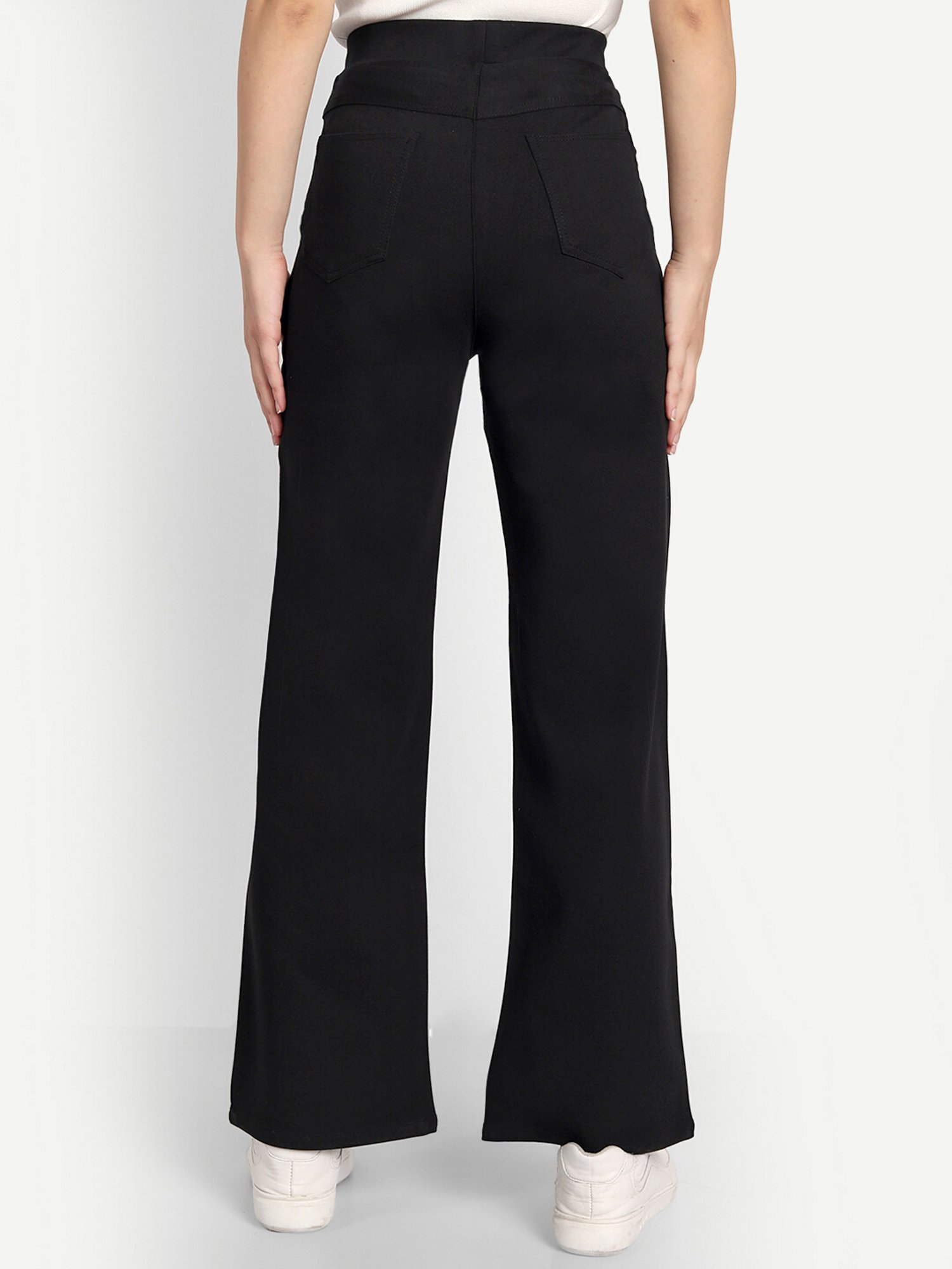 Broadstar Black Relaxed Fit High Rise Pants