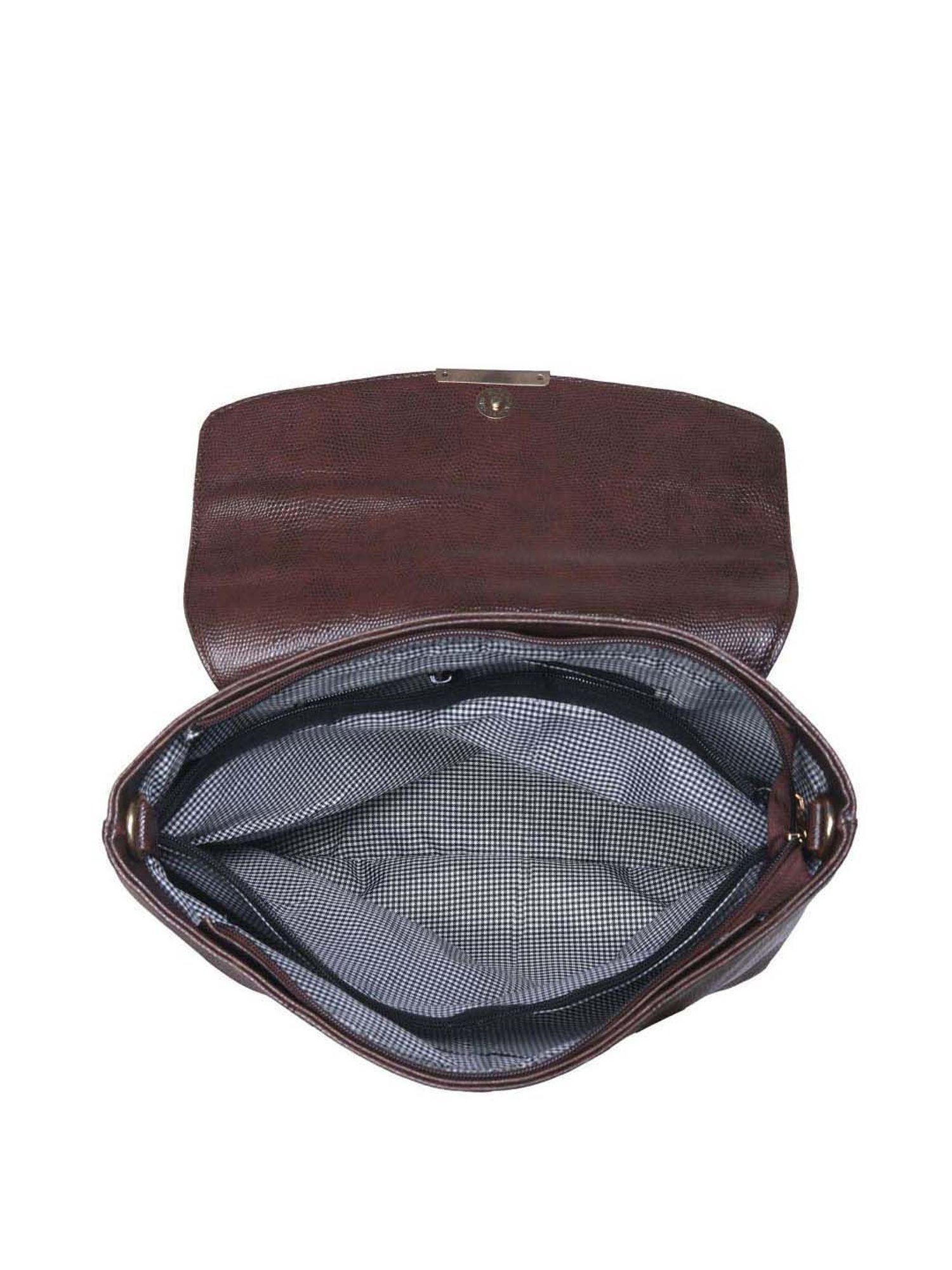 Toteteca Brown Solid Medium Handbag