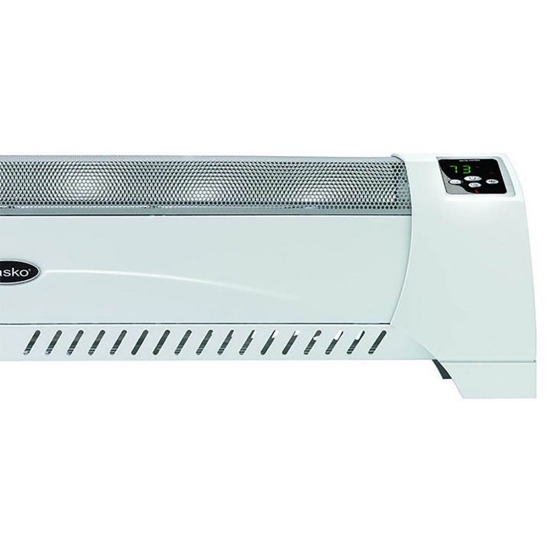 Lasko Silent 1500 Watt 40 Inch Low Profile Convection Floor Room Heater, White
