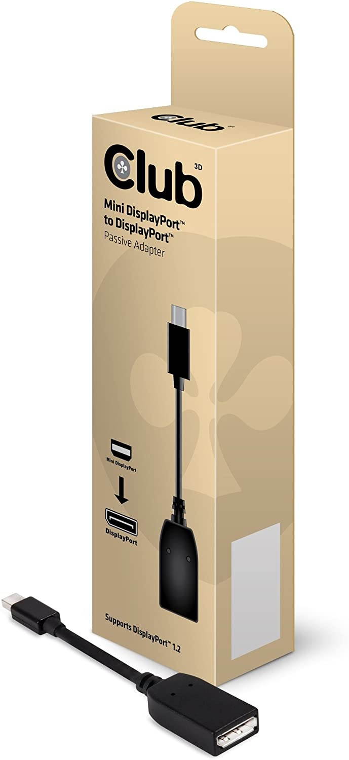 Club3D UltraAV Mini DisplayPort to DisplayPort Adapter Cable (CAC-1110) Black