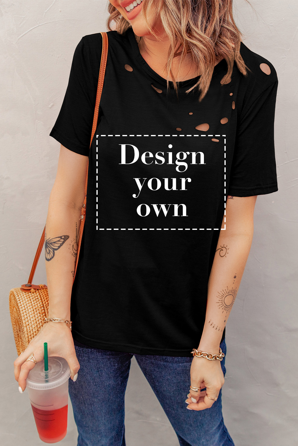 Pink Tie Dye Short Sleeve Crew Neck T Shirt Customized