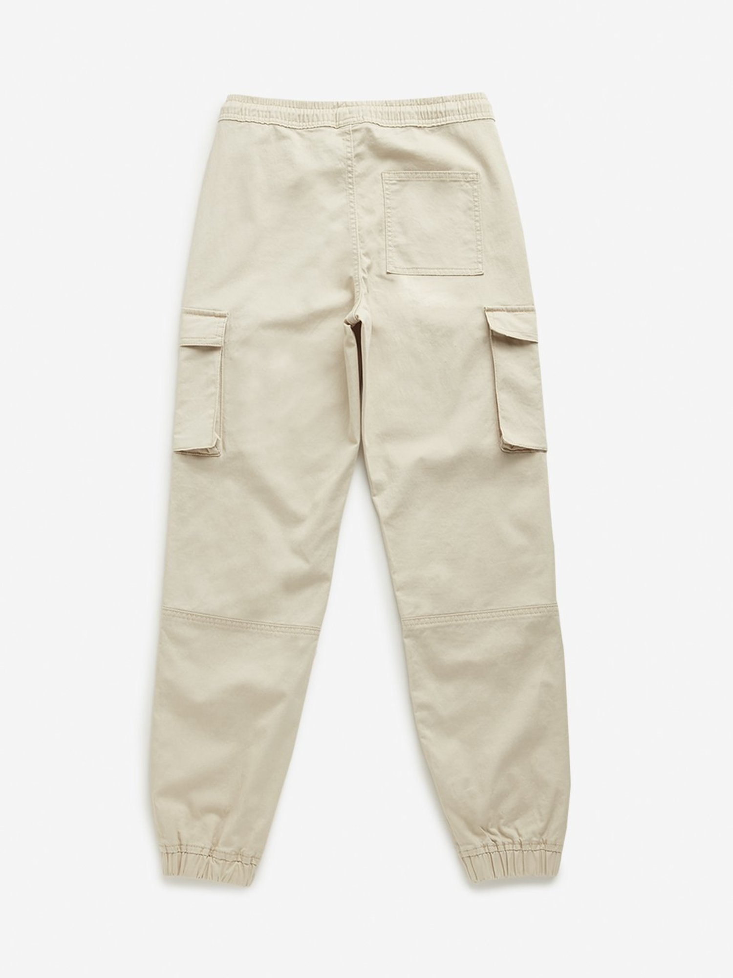 Y&F Boys by Westside Beige Cargo-Style Mid Rise Joggers