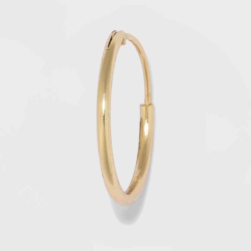 Gold Over Sterling Silver Endless Hoop Fine Jewelry Earring Set 3pc - A New Day™ Gold