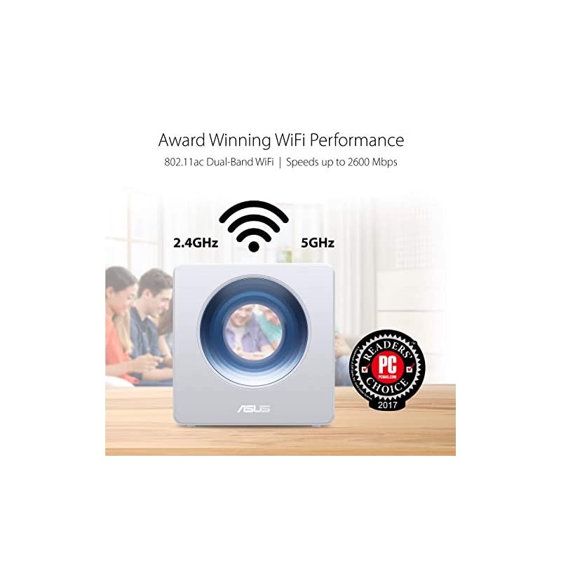 AC2600 WiFi Router (Blue Cave) - Dual Band Gigabit Wireless Router, Featuring Intel WiFi Technology, Works with Alexa, AiMesh Compatible, Included Lifetime Internet Security , White