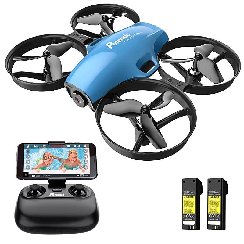 Drone with Camera for Kids,  A30W RC Mini Quadcopter with 720P HD Camera, One Button Take Off/Landing, Route Setting, Gravity Induction and Emergency Stop-Dual Battery&hellip;
