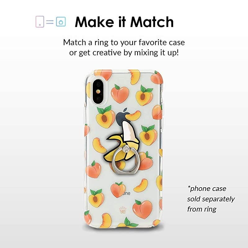 Cell Phone Ring Holder Finger Ring Stand Improves Phone Grip Compatible with iPhone Galaxy and Most Cases Except SiliconeLeather Pink Unicorn