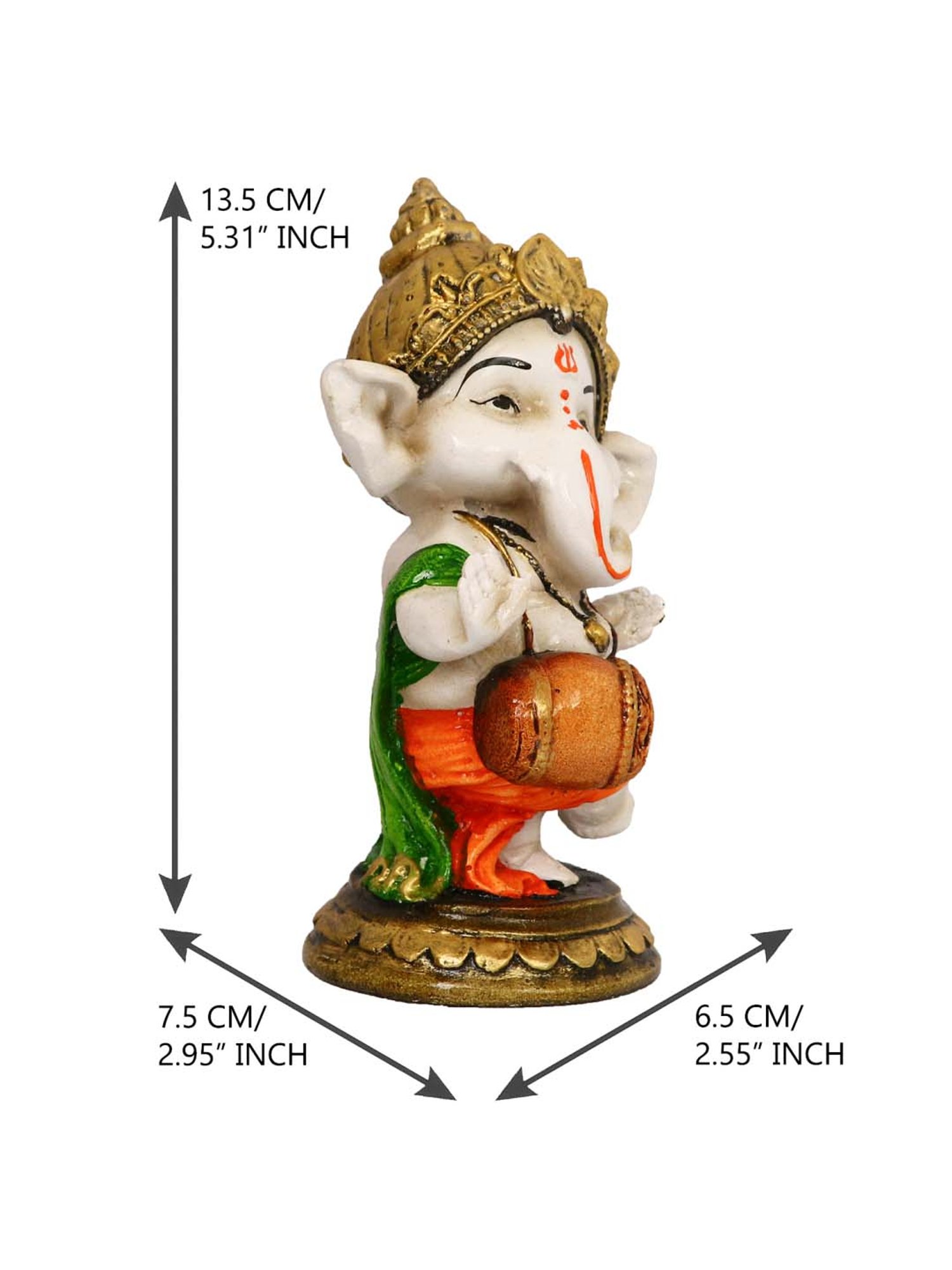eCraftIndia Colorful Lord Ganesha Dancing Avatar Decorative Showpiece