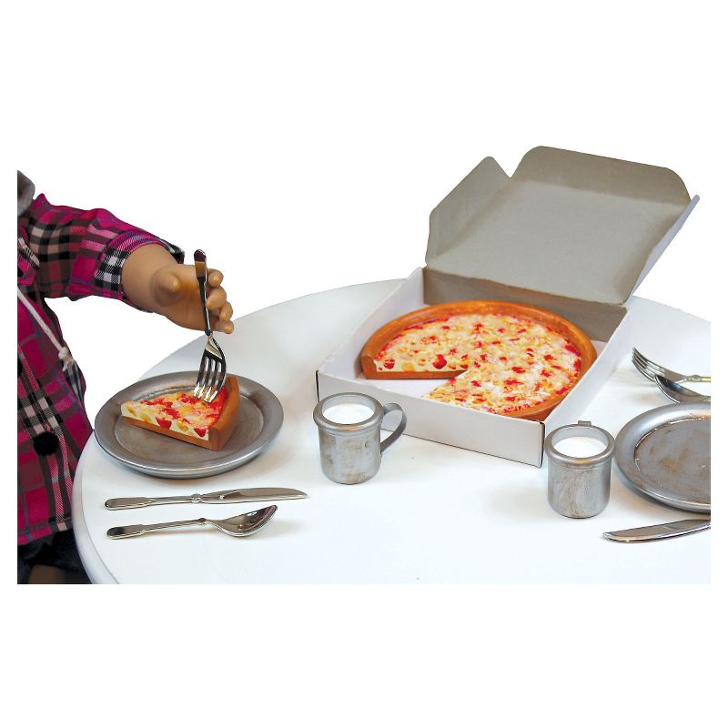 The Queen's Treasures 18" Doll Food Kitchen Accessories, Cheeze Pizza With Cut Out Slice & Real Pizza Box