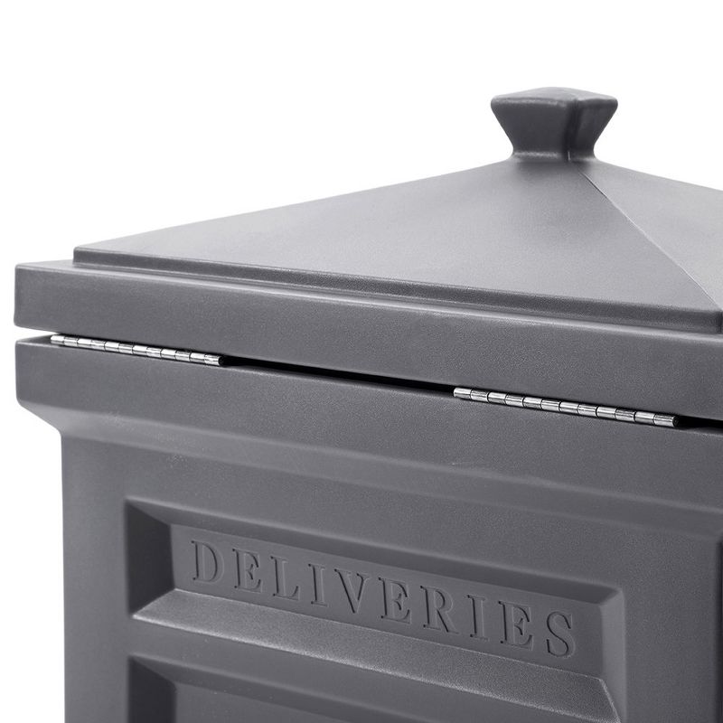 Step2 592199 Deluxe Outdoor Mail Package Delivery Box Container, Manor Gray
