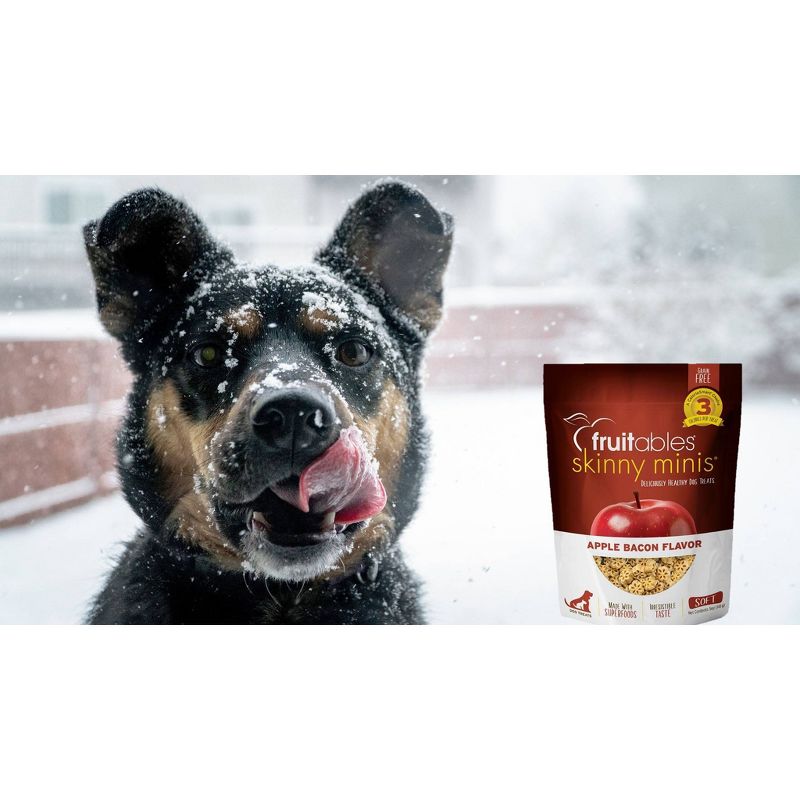 Fruitables Skinny Minis Apple Bacon Flavor Healthy Low Calorie Dog Treats - 5oz