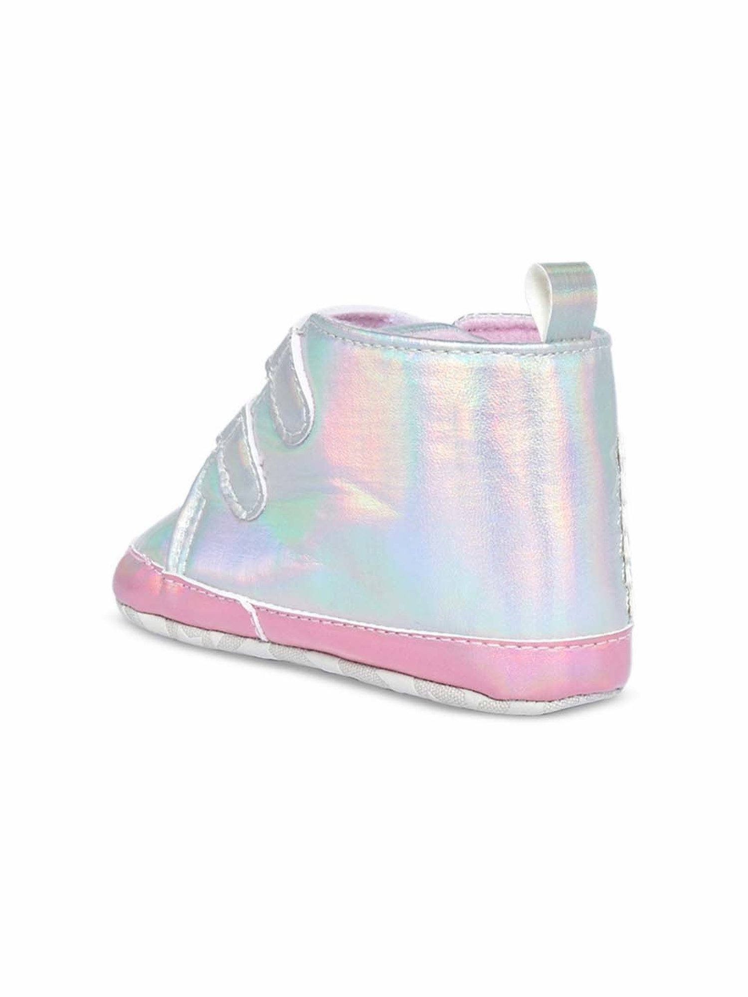 Baby Moo Kids Brown & White Velcro Shoes