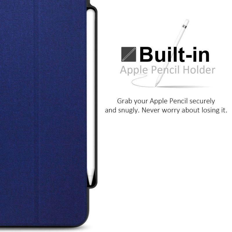 KHOMO iPad Pro 11 Inch Case with Pen Holder - Dual Blue Super Slim Cover - Support Pencil Charging