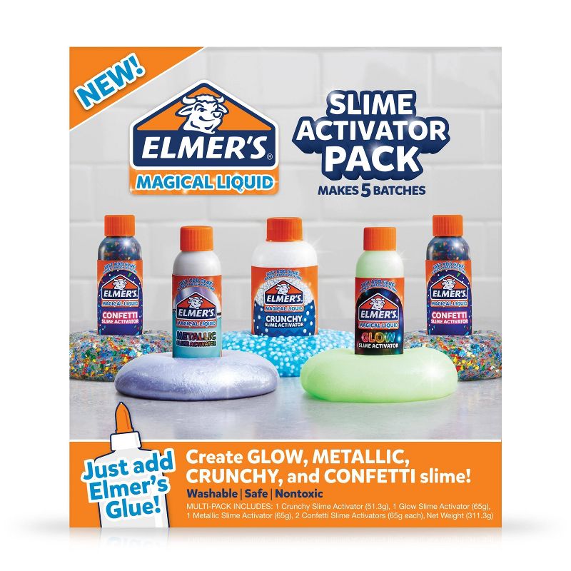 Elmer's 5pc Slime Activator Variety Pack with Magical Glue