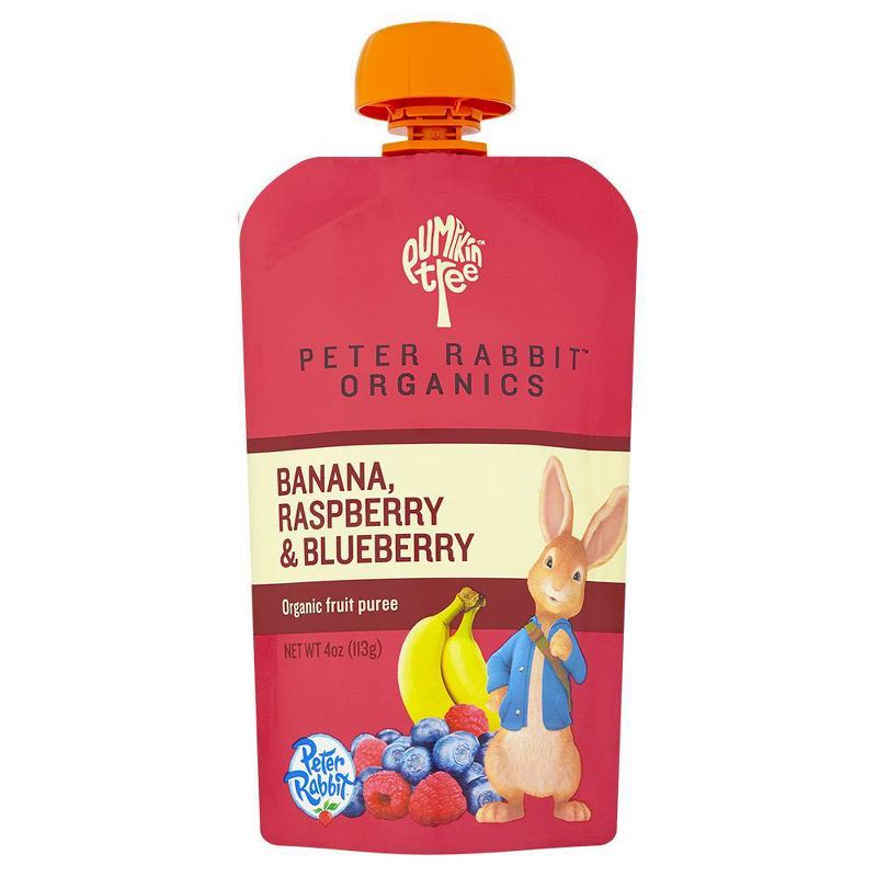 Peter Rabbit Organics Banana Raspberry & Blueberry Baby Food Pouch - 4oz