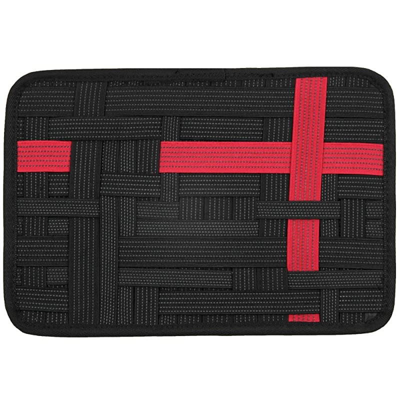 Cable Electronics Organizer Roll-Up Pouch Bags Travel Accessories Case for Cords Cosmetic Brush Portable Electronics Data Line Bag 8.66' X 7'