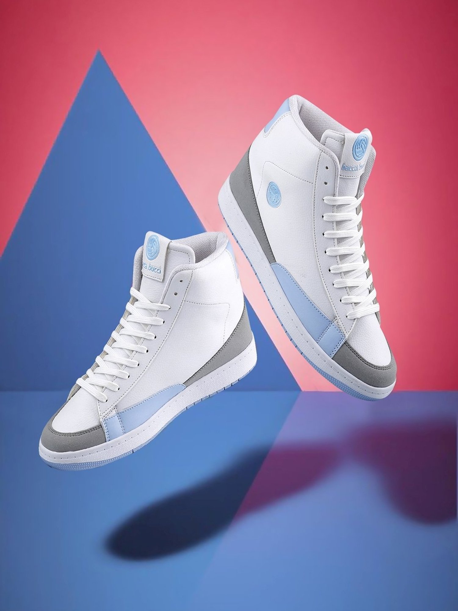 Bacca Bucci Men's PEGASUS White Ankle High Sneakers