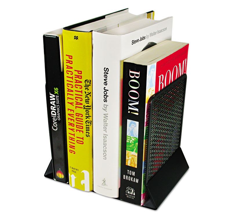 Artistic Urban Collection Punched Metal Bookends 6 1/2 x 6 1/2 x 5 1/2 Black ART20008