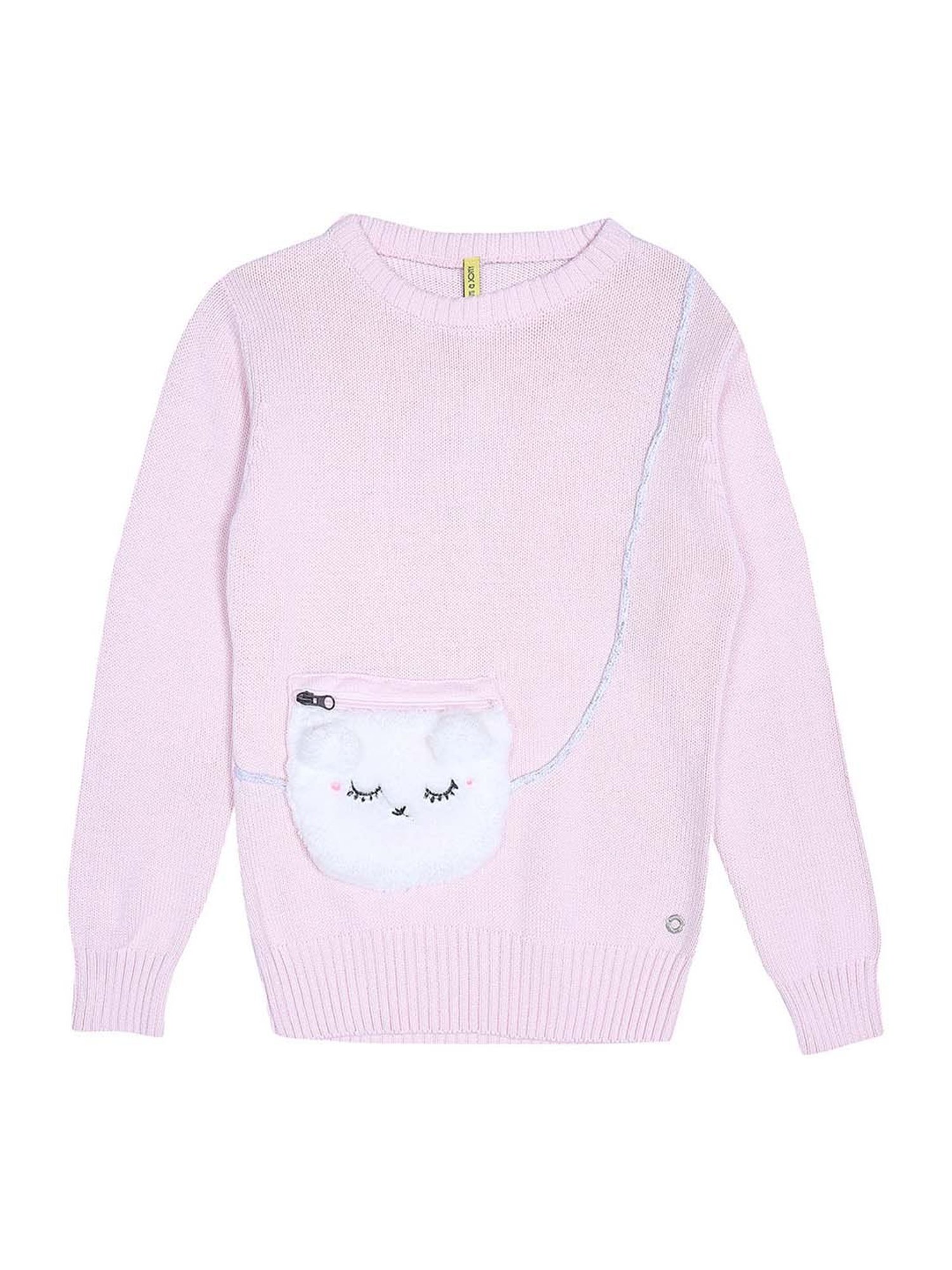 Gini & Jony Kids Pink Cotton Printed Sweater