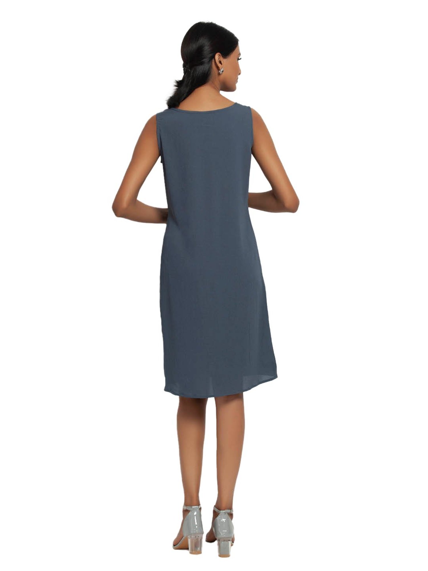 Office & You Blue Straight Fit Dress