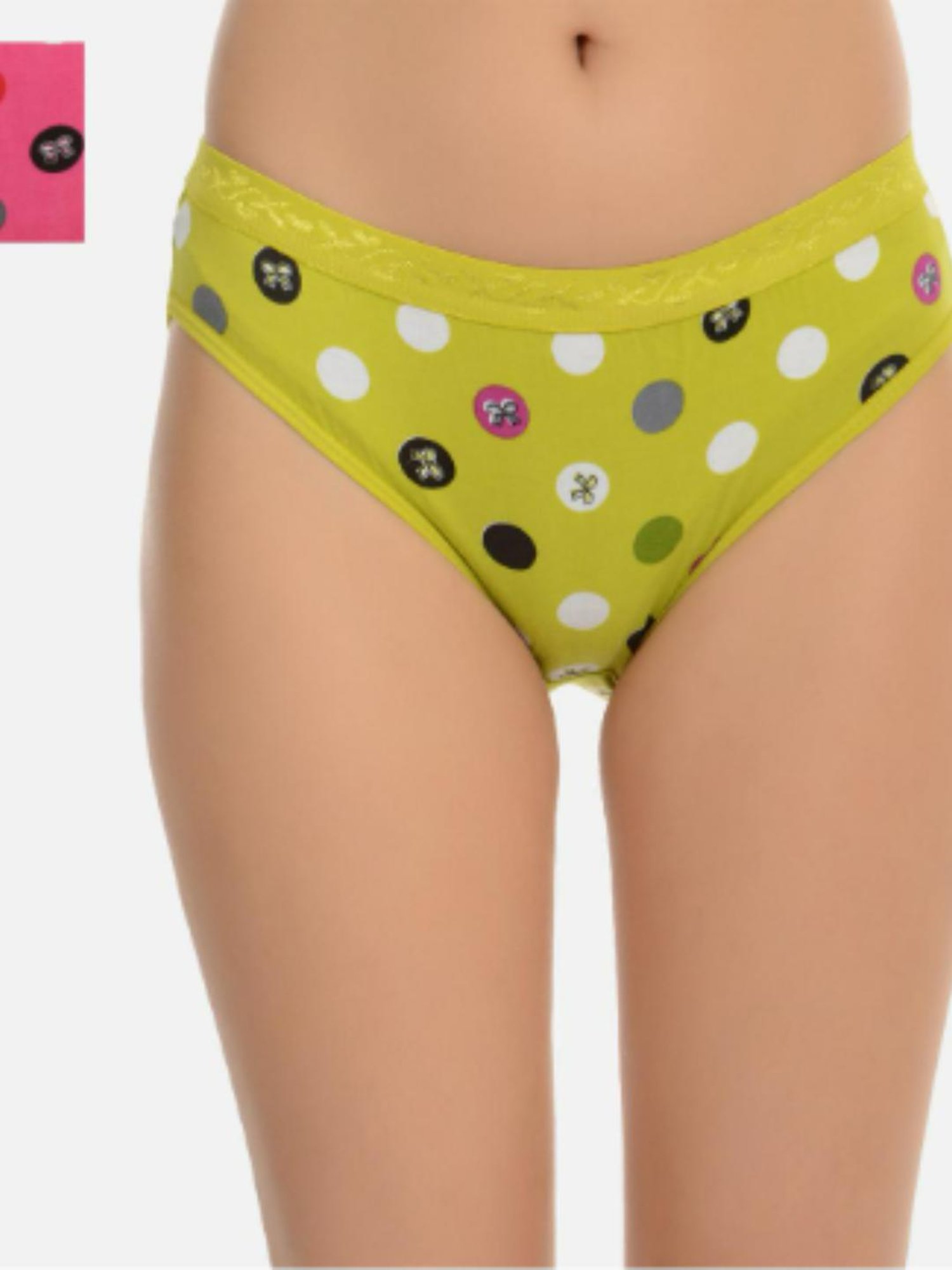 Mod & Shy Multi Polka Dot Print Panties