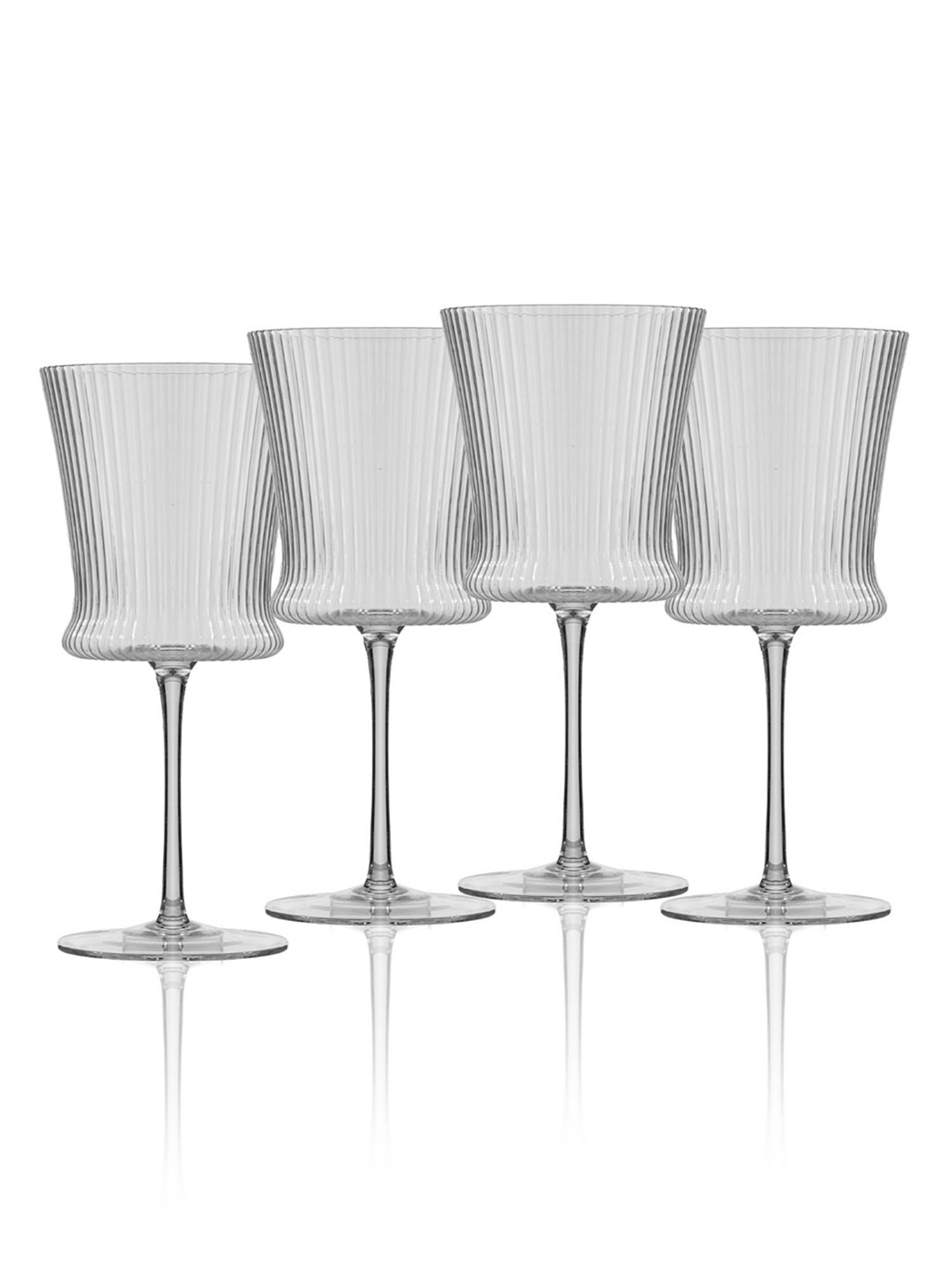 Trovea's Germany Stemmed Transparent Glass Wine Glass - Set of 4