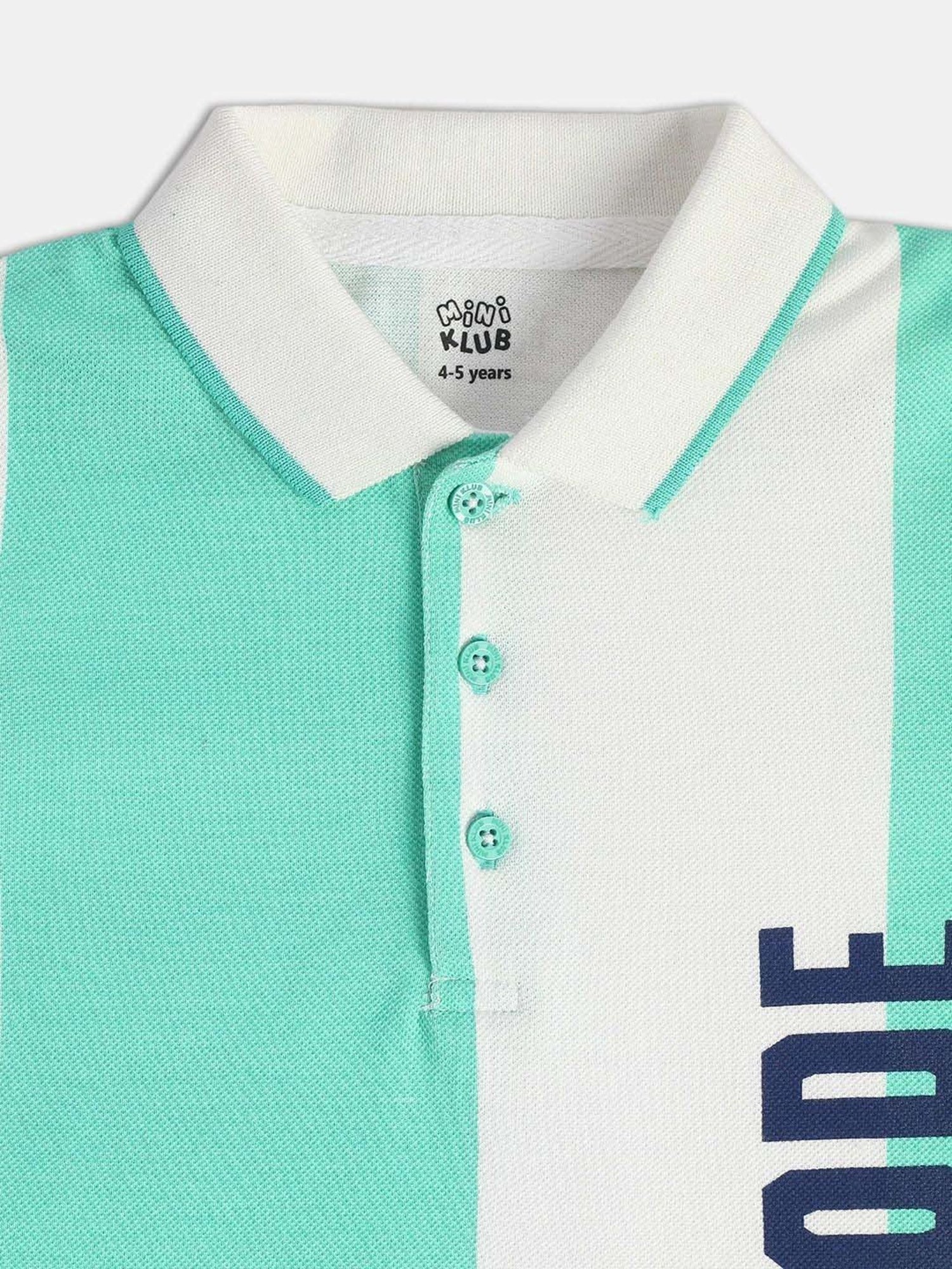 MINIKLUB Kids White & Blue Striped Polo T-Shirt