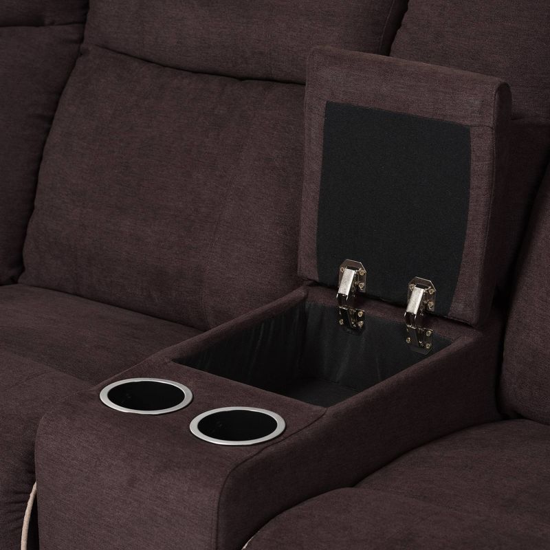 3pc Keswick Sectional Sofa Brown - Abbyson Living