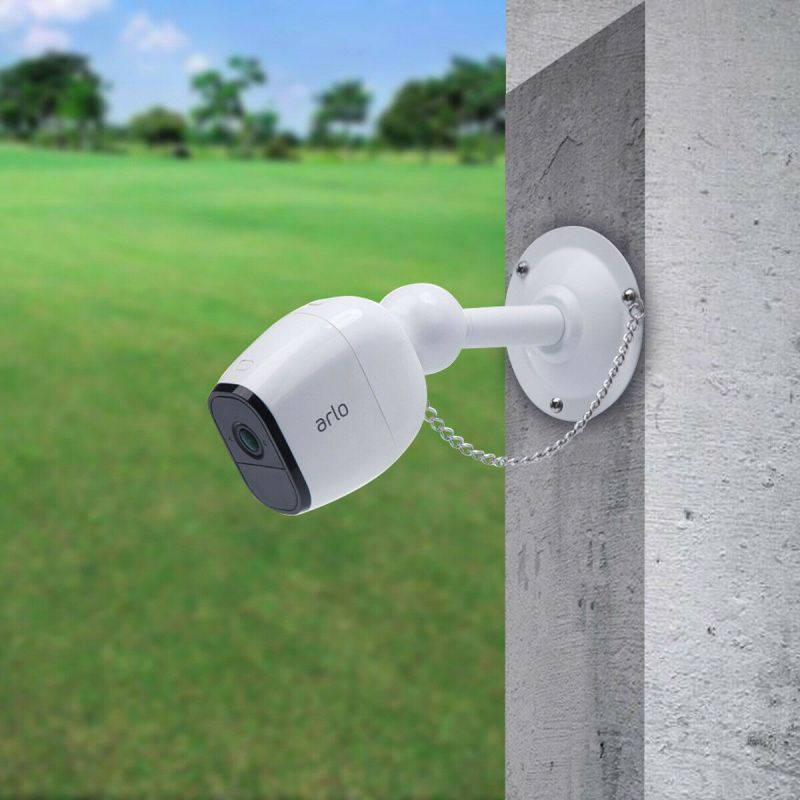Metal Wall Mount with Drop Protection for Arlo Pro & Pro 2 Camera - White 3Pack