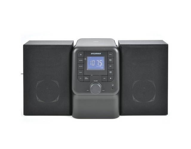 Sylvania SRCD2732BT-BLACK Bluetooth Micro System with FM Radio and CD Player