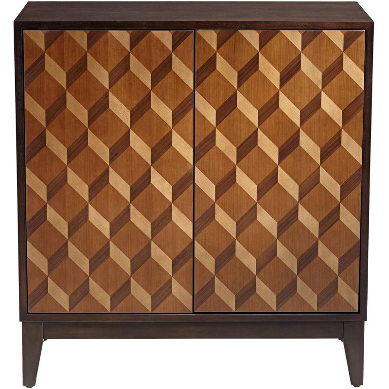 Kolczak Boho Handcrafted Mango Wood 2 Door Cabinet Light Gray - Christopher Knight Home